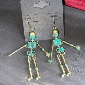 Body Skeleton Retro Skull Dangle Earrings